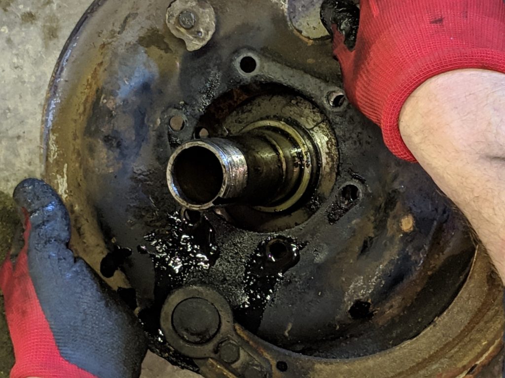 Removing the brake backing plate